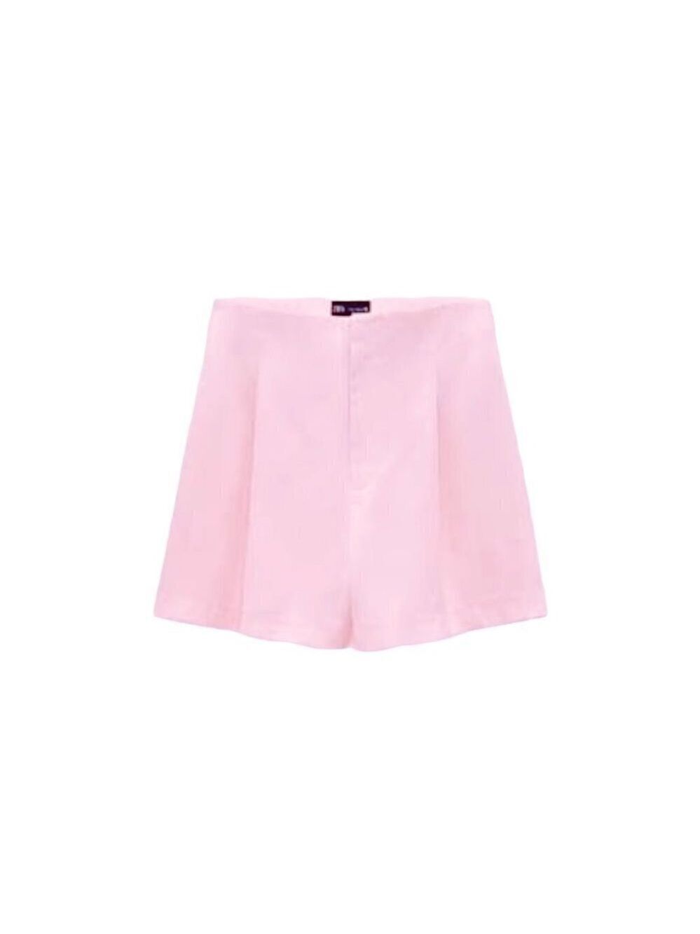 ZARA Pink High Waist Pleated Shorts Size 6